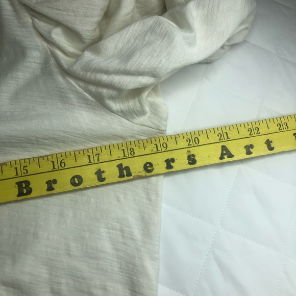 Nation LTD Zeta Top in Cream  100%  Pima Cotton Puff Sleeves Shirt Luxury Sz XL - Picture 7 of 12